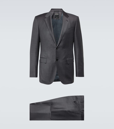 Zegna Trofeo Wool Suit In Grey