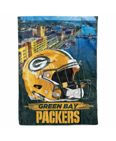 Logo Brands Green Bay Packers 66" X 90" City Sketch Blanket In Yellow