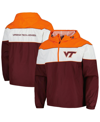 G-iii Sports By Carl Banks Maroon Virginia Tech Hokies Center Line Half-zip Raglan Hoodie Jacket In Maroon
