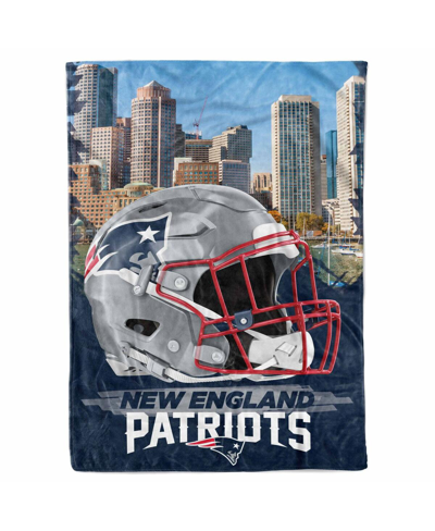 Logo Brands New England Patriots 66" X 90" City Sketch Blanket In Gray