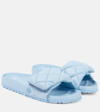 Birkenstock 1774 Sylt Padded Leather Flat Sandals In Blue