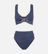 HUNZA G NADINE STRIPED BIKINI