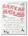 STUPELL OFFICIAL SANTA'S RULES CHRISTMAS LIST BY LIL' RUE WALL ART