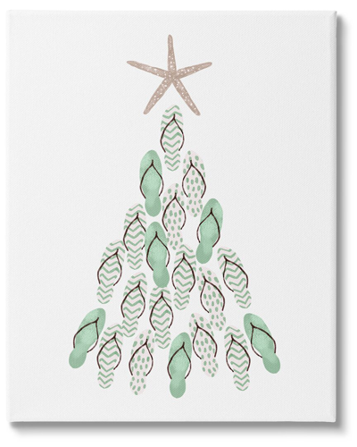 Stupell Flip Flop Beachy Christmas Tree By Ziwei Li Wall Art