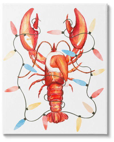 STUPELL NAUTICAL LOBSTER CHRISTMAS LIGHTS BY ZIWEI LI WALL ART