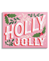 STUPELL BOLD PINK HOLLY JOLLY PHRASE BY THE SATURDAY EVENING POST WALL ART