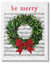 Stupell Be Merry Holiday Music Wreath By Lettered And Lined Wall Art