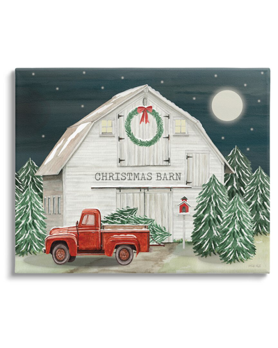 Stupell Nighttime Christmas Barn Farm By Cindy Jacobs Wall Art