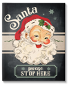 Stupell Santa Please Stop Here Vintage Smiling By Jo Moulton Wall Art
