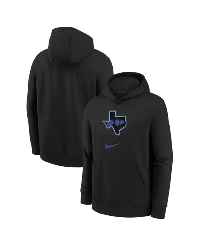 Nike Kids' Big Boys  Black Distressed Dallas Mavericks 2023/24 City Edition Essential Pullover Hoodie