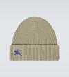 Burberry Equestrian Knight Cashmere Beanie In Beige