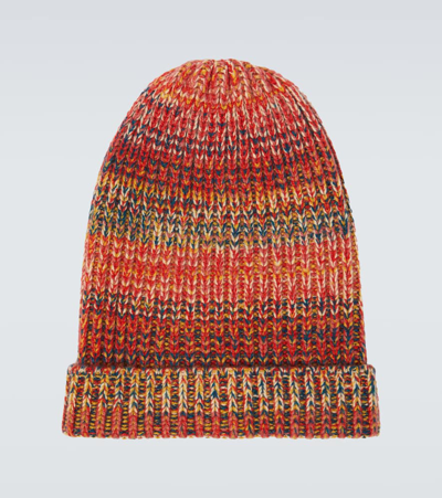The Elder Statesman Ribbed-knit Cashmere Beanie In Multicoloured