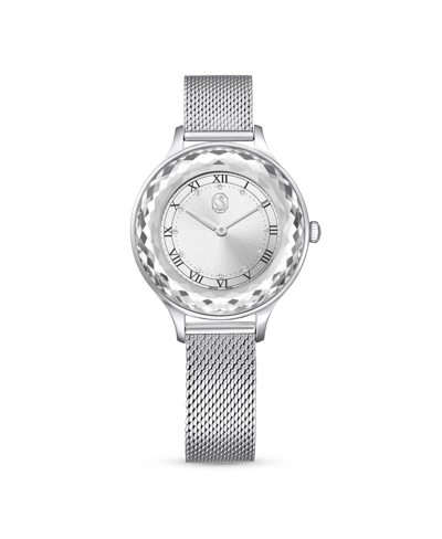 Swarovski Women's Analog Swiss Made Octea Nova Silver-tone Stainless Steel Bracelet Watch, 33mm