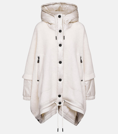 Moncler Wool-blend Cape In White