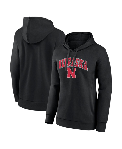 Fanatics Women's  Black Nebraska Huskers Evergreen Campus Pullover Hoodie