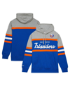 Mitchell & Ness Men's  Royal, Gray New York Islanders Head Coach Pullover Hoodie In Royal,gray