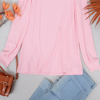 Anna-kaci Square Neck Pleated Shoulder Blouse In Pink