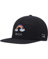 RVCA MEN'S RVCA BLACK RAINBOW CONNECTION SNAPBACK HAT