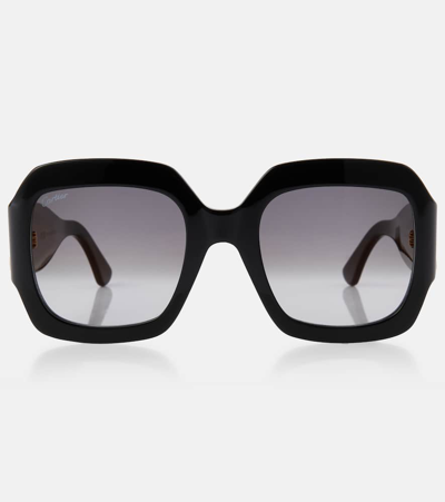 Cartier Signature C Square Sunglasses In Black