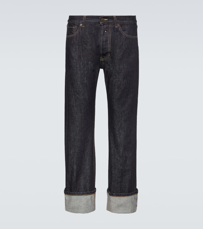 Alexander Mcqueen Low-rise Straight Jeans In Blue