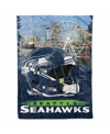 Logo Brands Seattle Seahawks 66" X 90" City Sketch Blanket In Multi