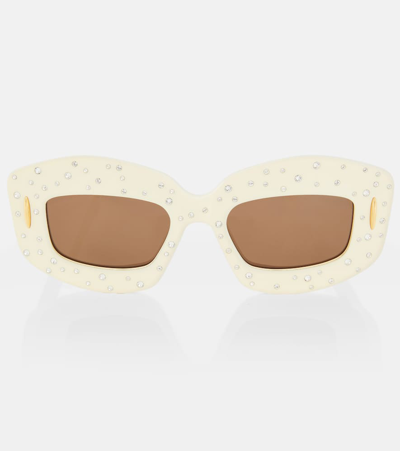 Loewe Screen Embellished Square Sunglasses In Multicoloured