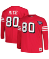 Mitchell & Ness Jerry Rice Scarlet San Francisco 49ers Big & Tall Cut & Sew Player Name & Number Lon In Scarlet