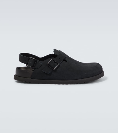 Birkenstock 1774 1774 Iii Tokio Suede Clogs In Black