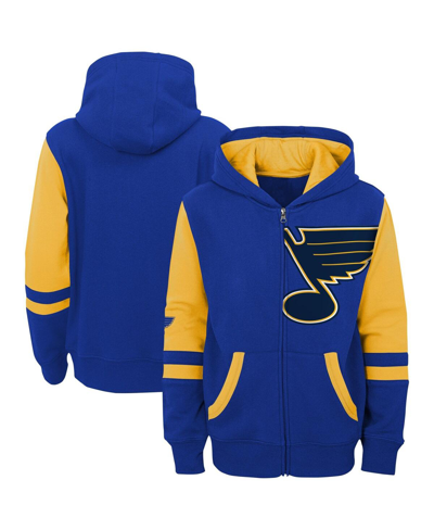 Outerstuff Babies' Preschool Boys And Girls  Blue St. Louis Blues Face Off Full Zip Hoodie