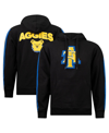 FISLL MEN'S FISLL BLACK NORTH CAROLINA A&T AGGIES OVERSIZED STRIPES PULLOVER HOODIE