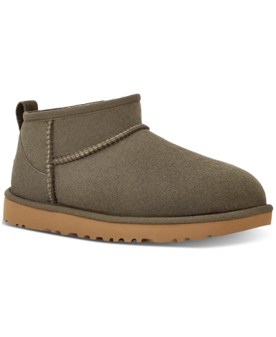 Ugg Women's Classic Ultra Mini Shearling Booties In Forest Night