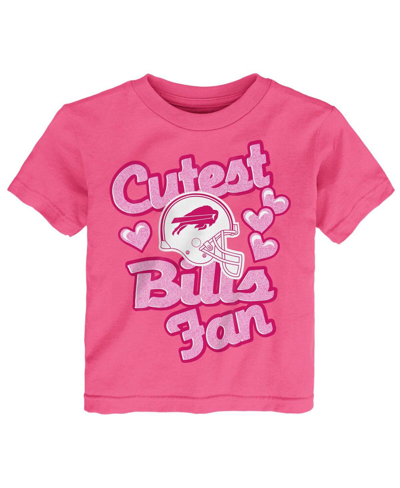 Outerstuff Babies' Girls Newborn And Infant Pink Kansas City Chiefs Cutest Fan Hearts Bodysuit