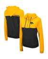 Colosseum Gold/charcoal Iowa Hawkeyes Aidan Lightweight Half-zip Hoodie In Gold,charcoal
