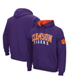 COLOSSEUM MEN'S COLOSSEUM PURPLE CLEMSON TIGERS DOUBLE ARCH PULLOVER HOODIE