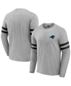 FANATICS MEN'S NFL X DARIUS RUCKER COLLECTION BY FANATICS HEATHER GRAY CAROLINA PANTHERS HENLEY LONG SLEEVE T