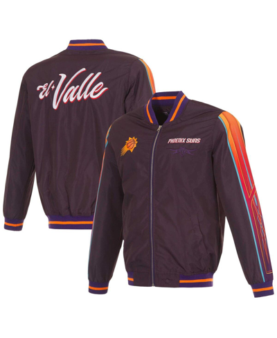 Jh Design Men's  Purple Phoenix Suns 2023/24 City Edition Nylon Full-zip Bomber Jacket