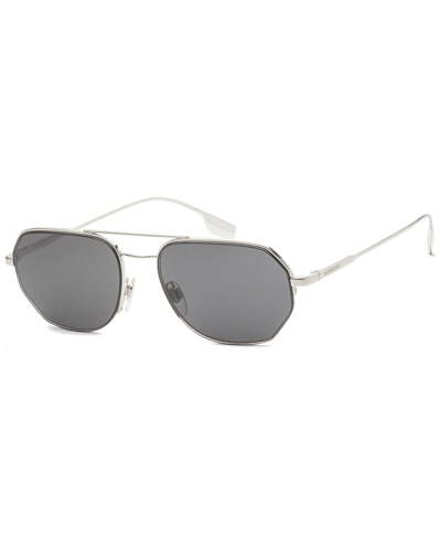Burberry Men's Be3140 57mm Sunglasses In Silver