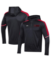 Under Armour Black Texas Tech Red Raiders 2023 Sideline Quarter-zip Hoodie In Black