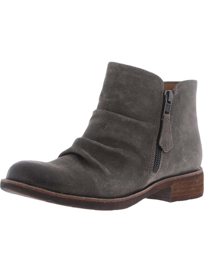 Söfft Womens Leather Stacked Ankle Boots In Grey