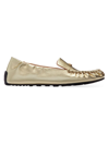COACH WOMEN'S RONNIE METALLIC LEATHER LOAFERS