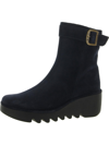 FLY LONDON BEPP WOMENS SUEDE ZIP UP WEDGE BOOTS