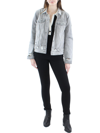 Jessica Simpson Reagan Womens Relaxed Distressed Denim Jacket In Multi