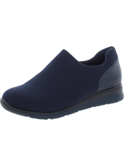 Walking Cradles Dash Womens Solid Cushioned Insole Slip-on Shoes In Blue