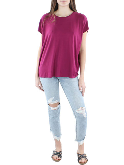 Eileen Fisher Womens Sheer Cap Sleeves T-shirt In Pink