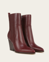 Veronica Beard Women's Logan Leather Bootie In Merlot In Brown