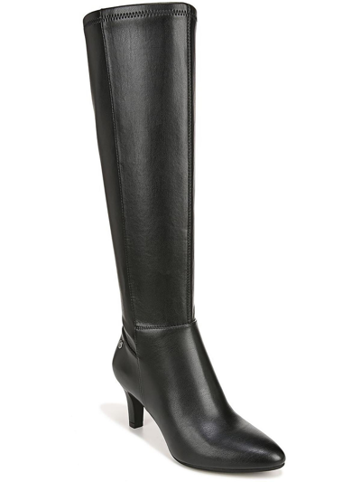 Lifestride Gracie 2 Womens Faux Leather Wide Calf Knee-high Boots In Black