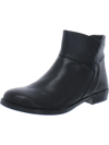 DAVID TATE ANIA WOMENS LEATHER STACKED HEEL ANKLE BOOTS