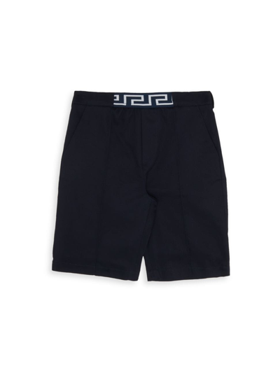 Versace Little Boy's & Boy's Gabardine Shorts In Navy