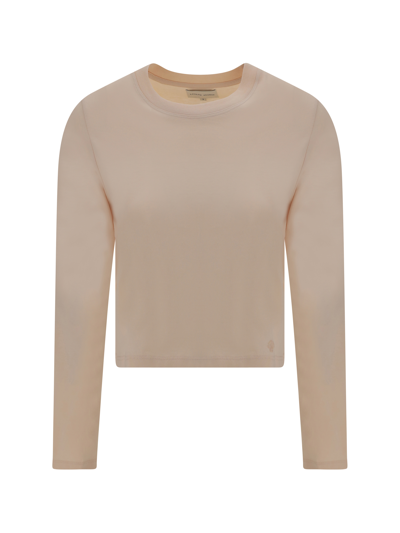 Loulou Studio Long Sleeve Jersey In Cream Rose
