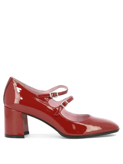 Carel Paris Mary Jane Shoe In Calfskin In Red